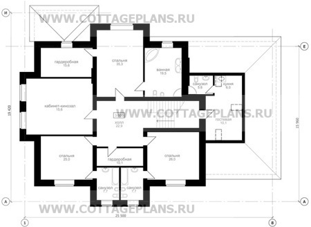 Поэтажные планы проект дома 47-56 общ. площадь 675,1 м2