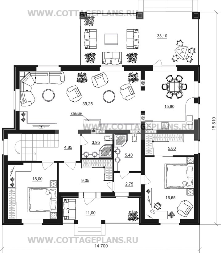 Поэтажные планы проект дома 84-03 общ. площадь 357,25 м2