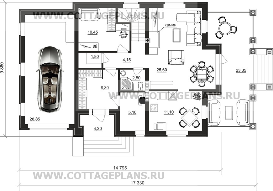 Поэтажные планы проект дома 78-18 общ. площадь 230,00 м2