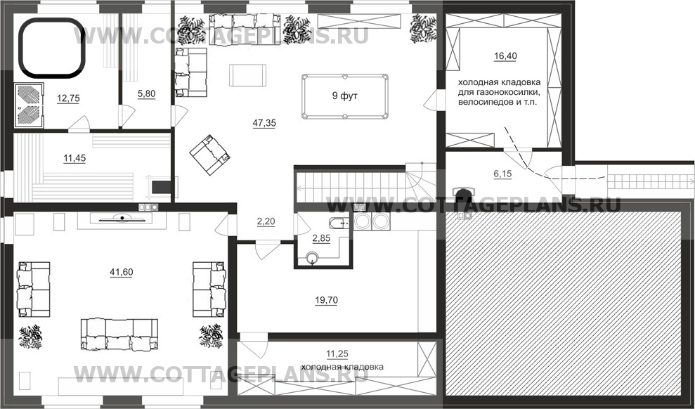 Поэтажные планы проект дома 91-01 общ. площадь 365,30 м2