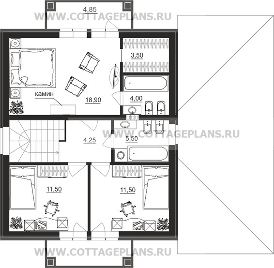 Поэтажные планы проект дома 21-95 общ. площадь 178,05 м2