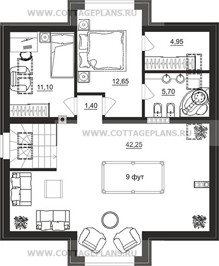 Поэтажные планы проект дома 94-89 общ. площадь 214,85 м2