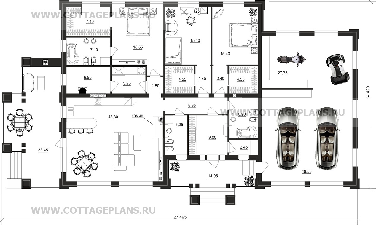 Поэтажные планы проект дома 90-94 общ. площадь 246,30 м2