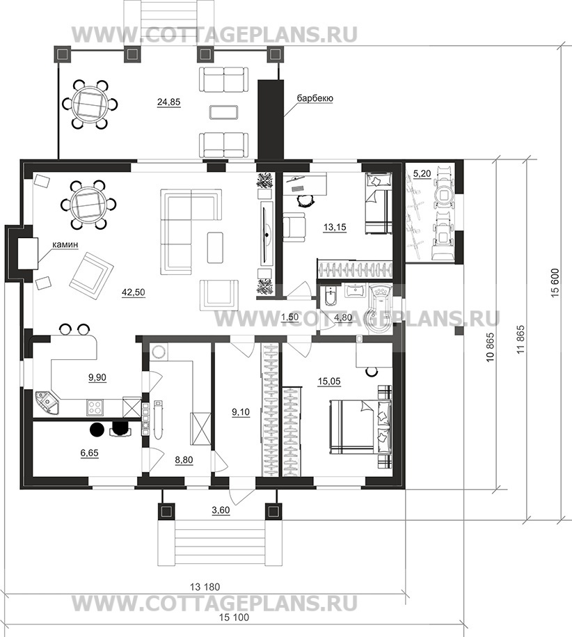 Поэтажные планы проект дома 900-58 общ. площадь 111,45м2