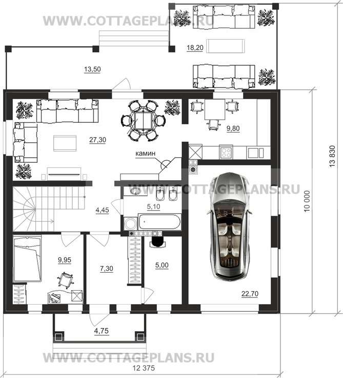 Поэтажные планы проект дома 15-63 общ. площадь 213,65 м2