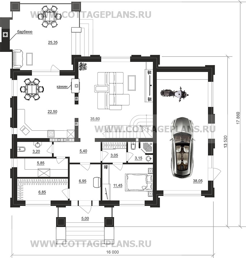 Поэтажные планы проект дома 203-93 общ. площадь 322,1 м2