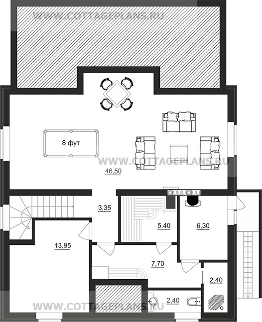 Поэтажные планы проект дома 78-01 общ. площадь 250,70 м2