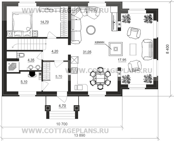 Поэтажные планы проект дома 29-43 общ. площадь 146,10 м2