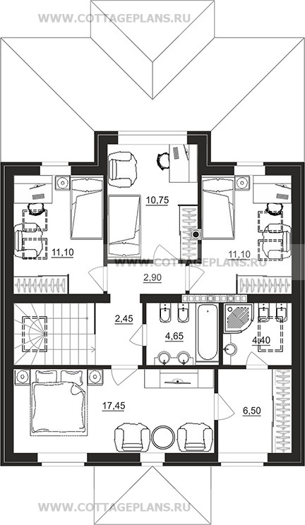 Поэтажные планы проект дома 78-82 общ. площадь 210,90 м2