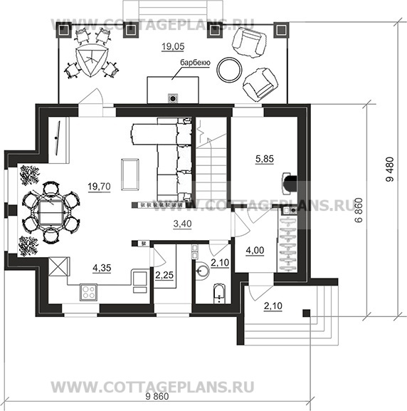 Поэтажные планы проект дома 95-87 общ. площадь 82,75 м2