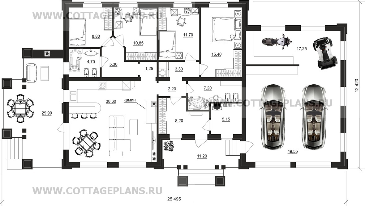 Поэтажные планы проект дома 27-92 общ. площадь 189,70 м2