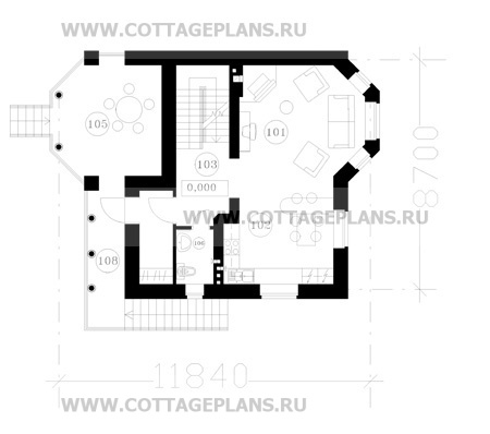 Поэтажные планы проект дома 48-94 общ. площадь 210 м2