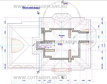 Поэтажные планы проект дома 32-70 общ. площадь 464,7м2