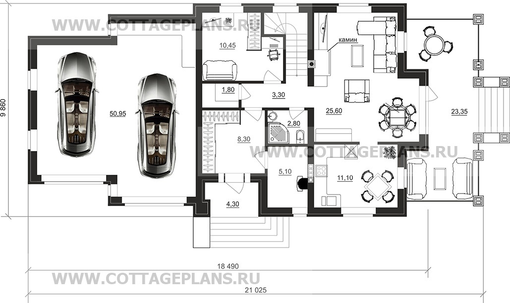 Поэтажные планы проект дома 77-21 общ. площадь 179,00 м2