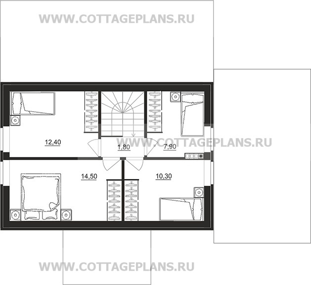 Поэтажные планы проект дома 76-86 общ. площадь 165,45 м2