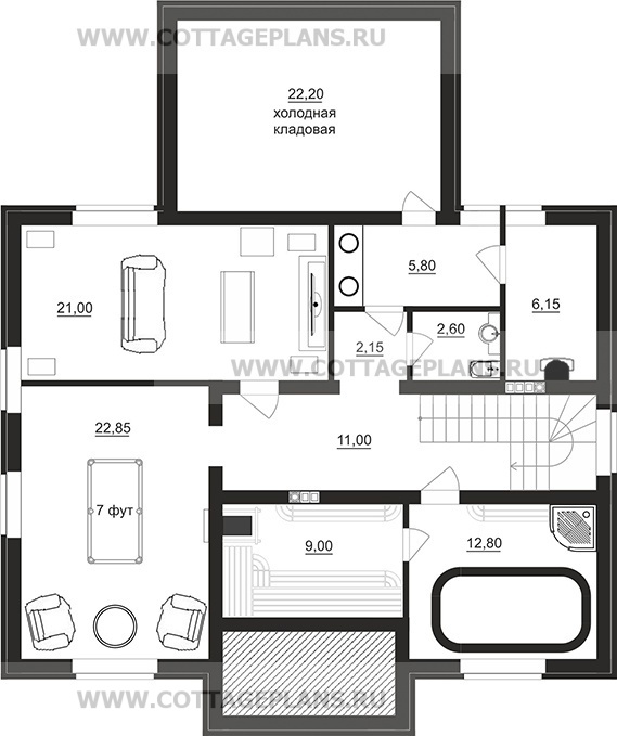 Поэтажные планы проект дома 101-61 общ. площадь 311,80 м2