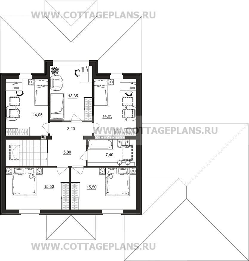 Поэтажные планы проект дома 78-92 общ. площадь 321,20 м2