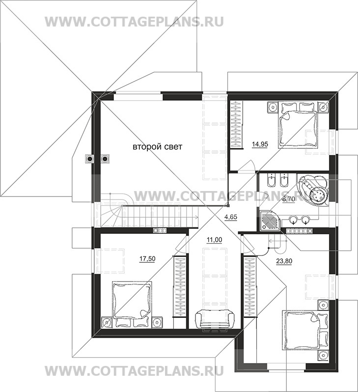 Поэтажные планы проект дома 76-75 общ. площадь 269,95 м2