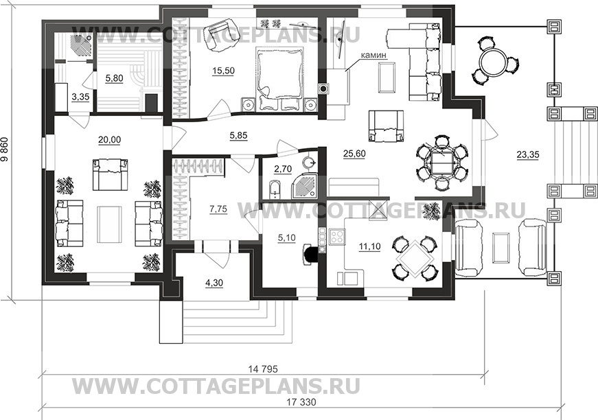 Поэтажные планы проект дома 90-29 общ. площадь 101,10 м2