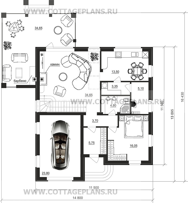Поэтажные планы проект дома 95-71 общ. площадь 183,65 м2