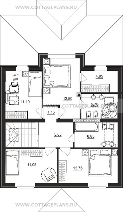 Поэтажные планы проект дома 78-82 общ. площадь 210,90 м2