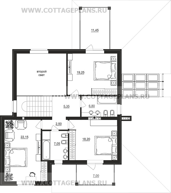 Поэтажные планы проект дома 200-62 общ. площадь 249,25 м2