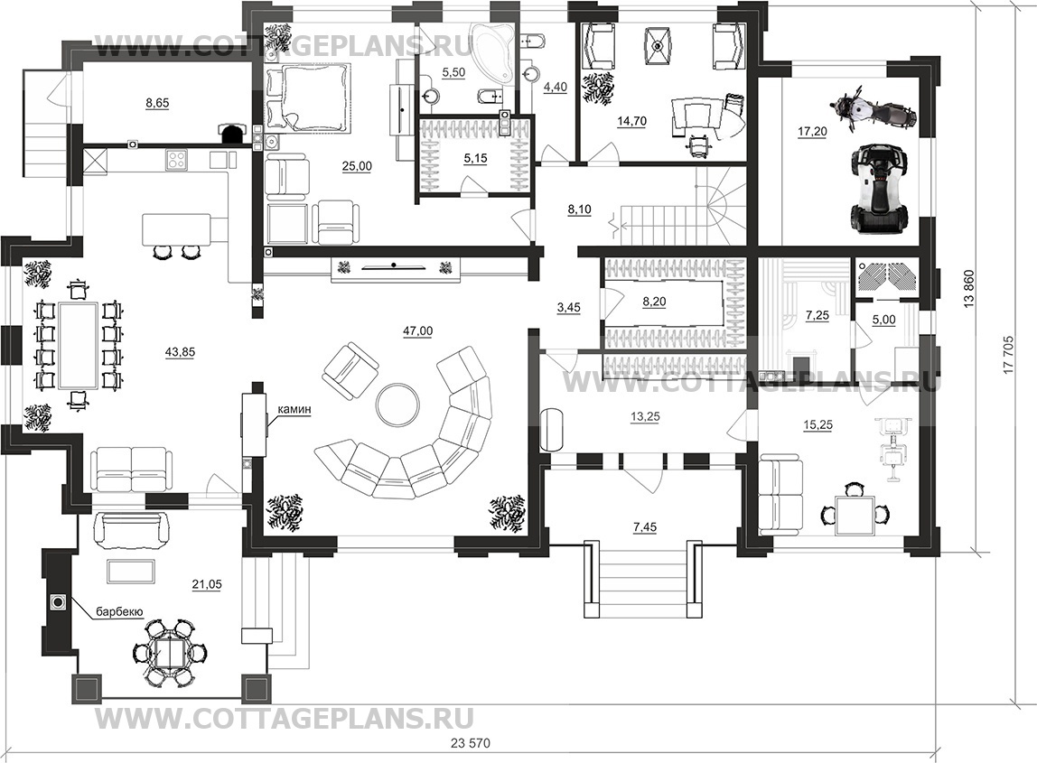 Поэтажные планы проект дома 202-71 общ. площадь 393,85 м2