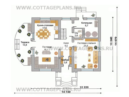Поэтажные планы проект дома 58-13 общ. площадь 201,8 м2