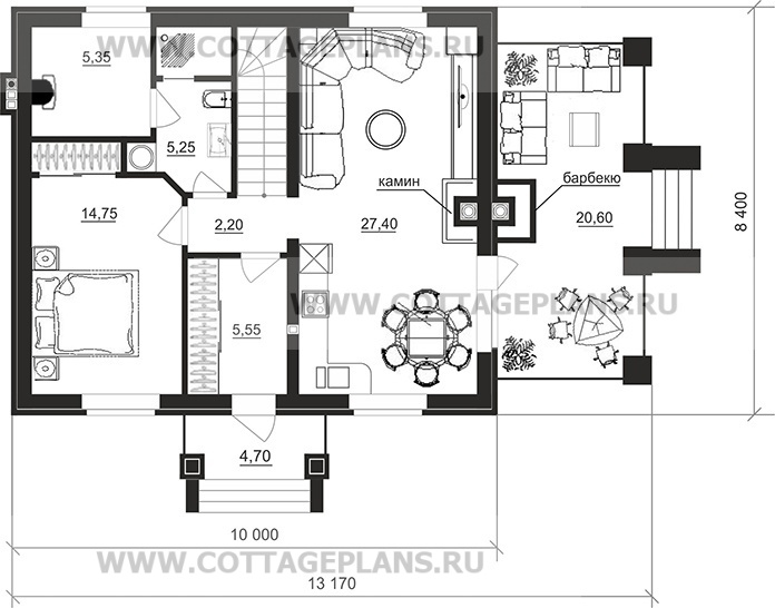 Поэтажные планы проект дома 95-32 общ. площадь 117,90 м2