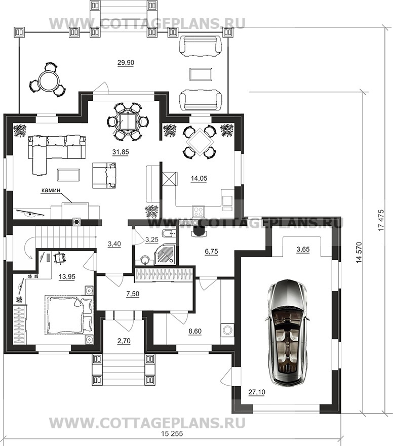 Поэтажные планы проект дома 97-95 общ. площадь 207,90 м2
