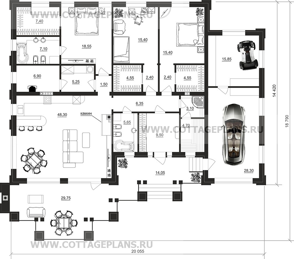 Поэтажные планы проект дома 27-88 общ. площадь 213,15 м2