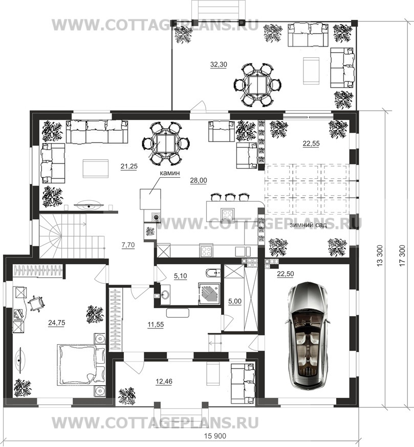 Поэтажные планы проект дома 15-75 общ. площадь 364,15 м2