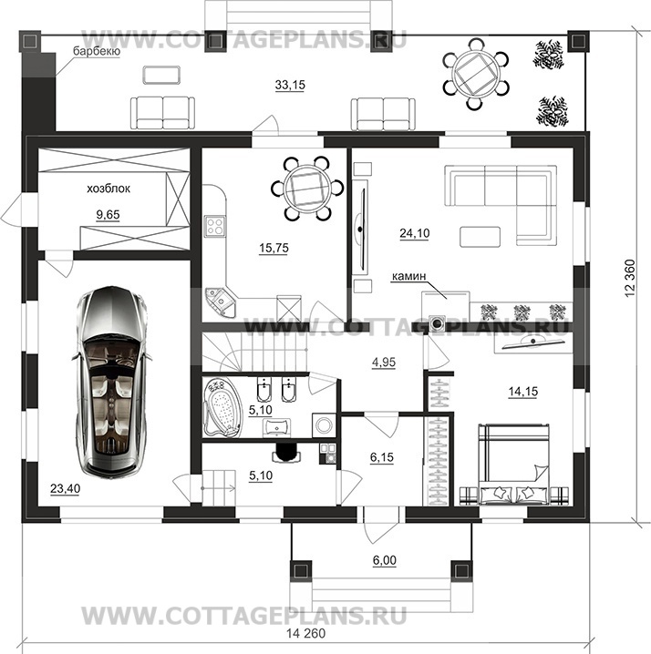Поэтажные планы проект дома 206-29 общ. площадь 181,50 м2