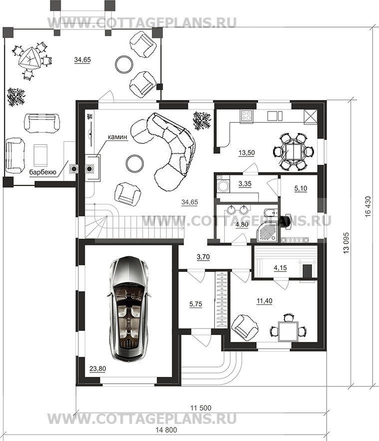 Поэтажные планы проект дома 75-21 общ. площадь 217,25 м2