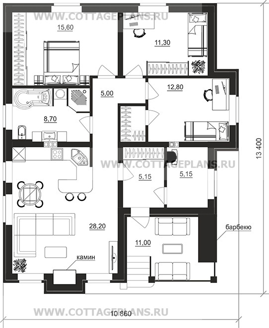Поэтажные планы проект дома 900-48 общ. площадь 91,90 м2
