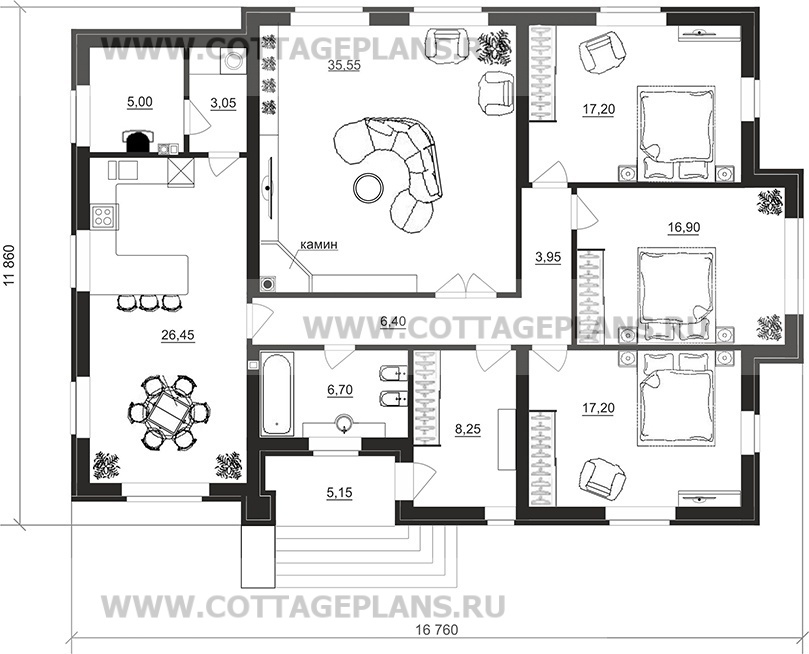 Поэтажные планы проект дома 90-53 общ. площадь 146,65 м2