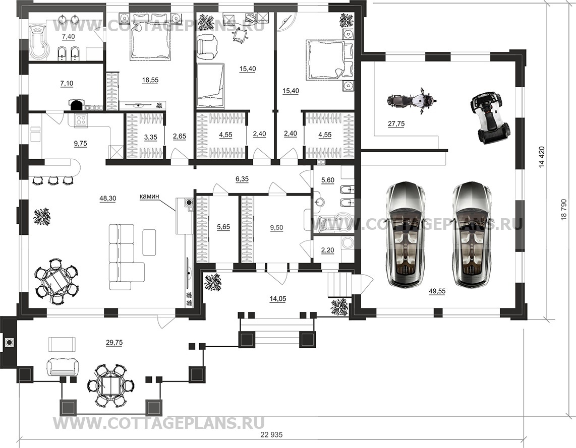 Поэтажные планы проект дома 90-85 общ. площадь 246,30 м2