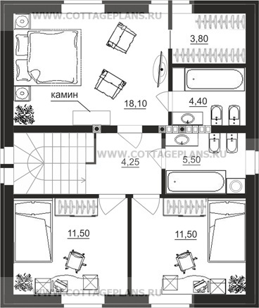 Поэтажные планы проект дома 21-96 общ. площадь 120,15 м2