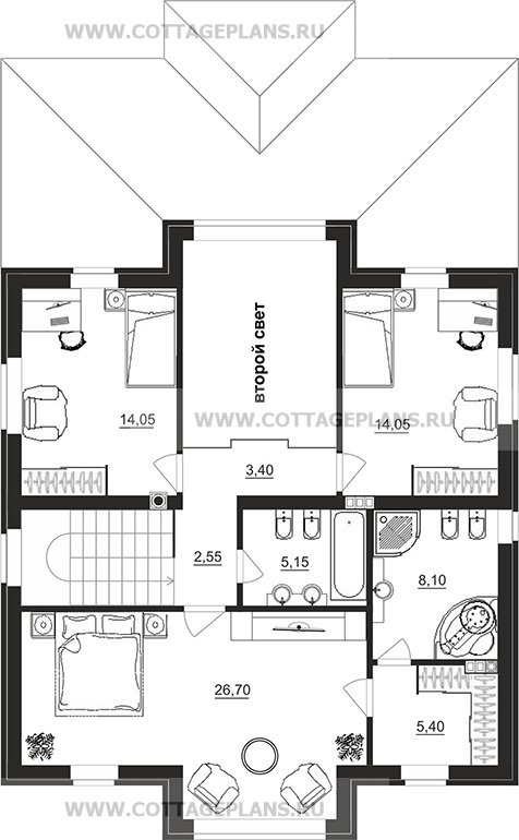 Поэтажные планы проект дома 74-90 общ. площадь 267,30 м2