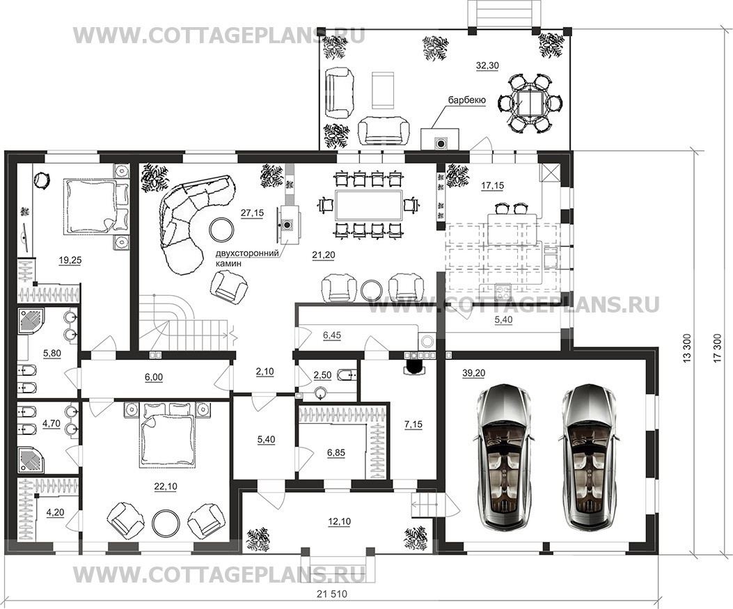 Поэтажные планы проект дома 77-40 общ. площадь 315,50 м2