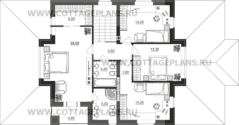 Поэтажные планы проект дома 71-94 общ. площадь 323,20 м2