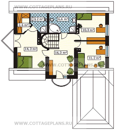 Поэтажные планы проект дома 59-92 общ. площадь 172 м2