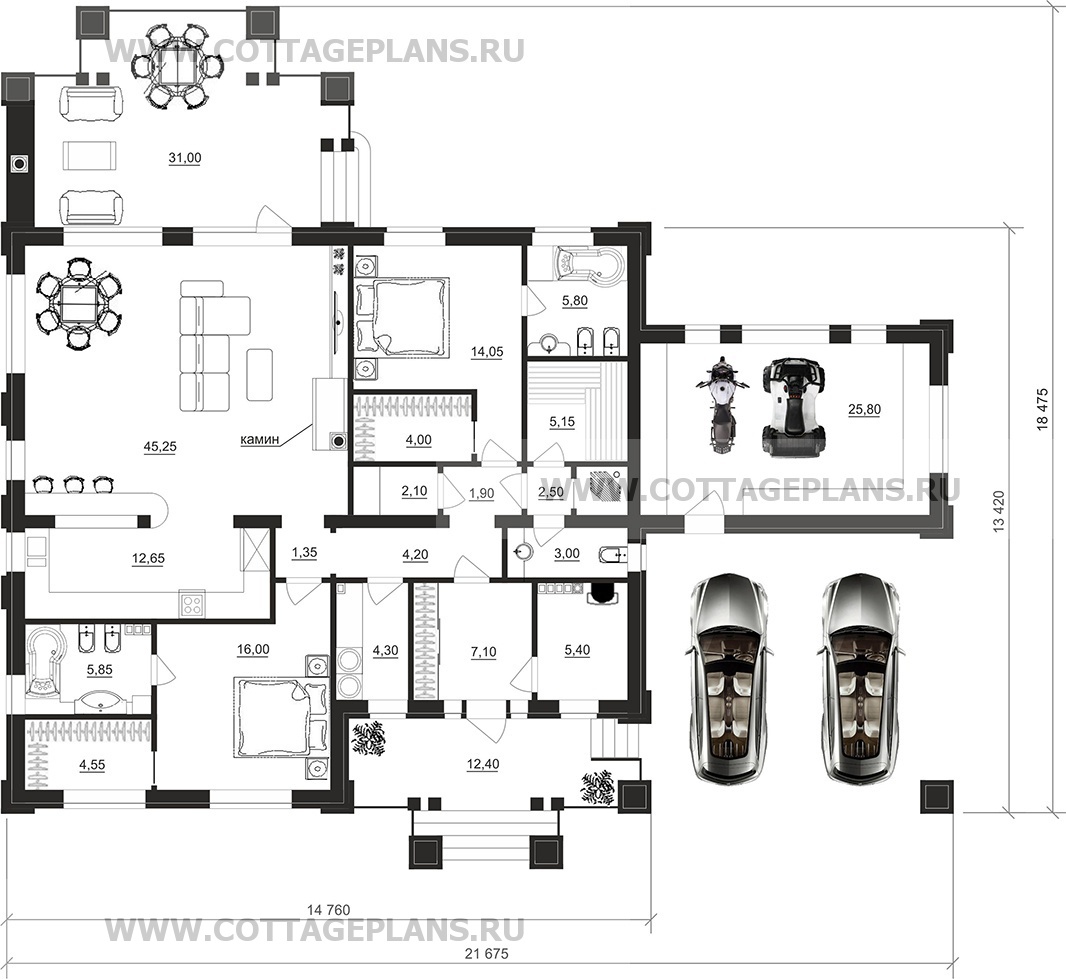 Поэтажные планы проект дома 90-63 общ. площадь 170,95м2
