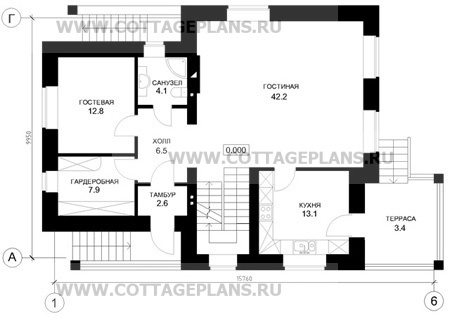 Поэтажные планы проект дома 47-62 общ. площадь 274,2 м2