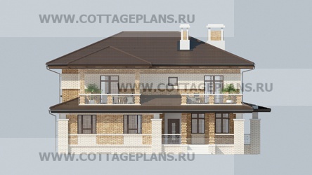 Фасады проект дома 14-65 общ. площадь 415,25 м2