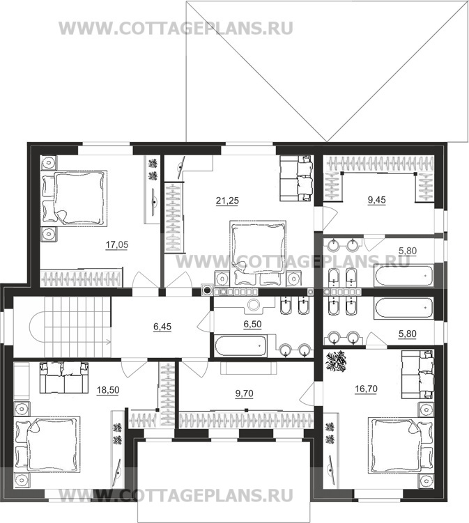 Поэтажные планы проект дома 84-12 общ. площадь 372,85 м2