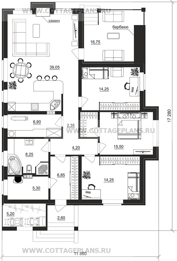 Поэтажные планы проект дома 700-10 общ. площадь 114,60 м2
