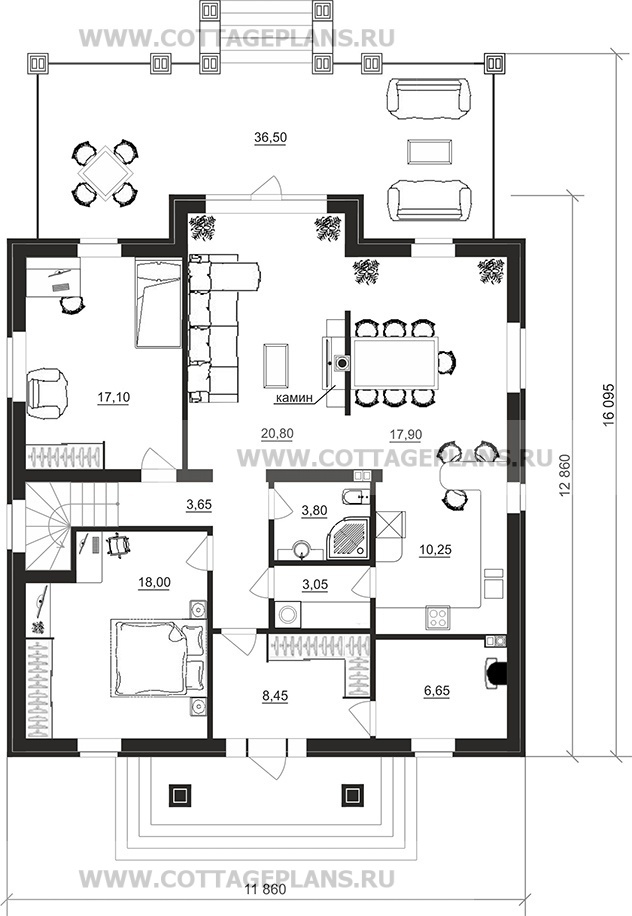 Поэтажные планы проект дома 97-29 общ. площадь 206,90 м2