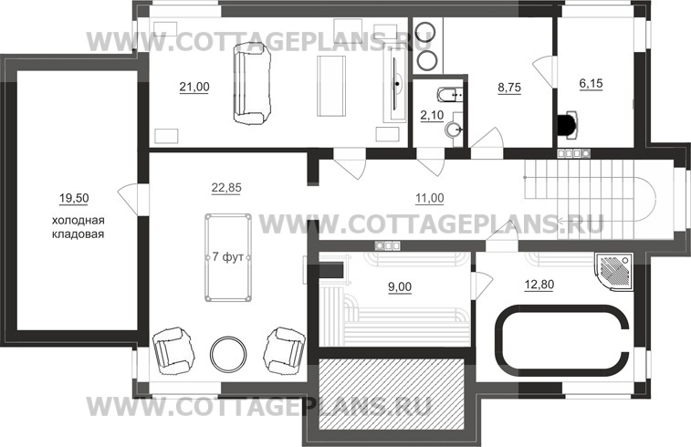 Поэтажные планы проект дома 93-82 общ. площадь 308,90 м2