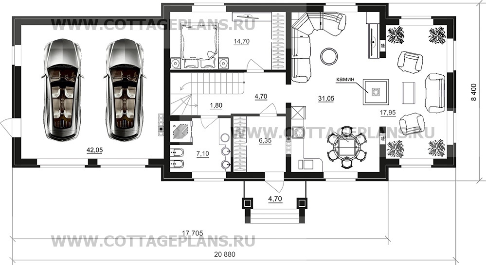 Поэтажные планы проект дома 76-31 общ. площадь 273,10 м2